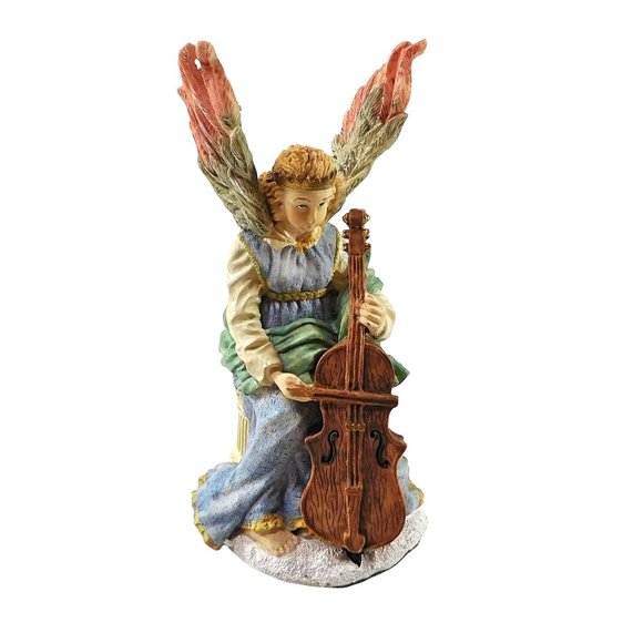 Vintage Angel Playing Cello Figurine A Band of Angels International Resources 1 - Picture 1 of 7
